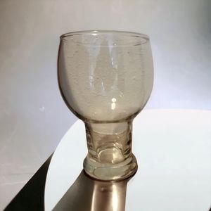 2 Vtg Large Heavy Clear Glass Beer Glasses